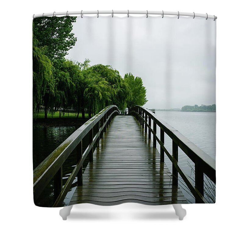 Boardwalk Shower Curtain featuring the photograph Magical Boardwalk II by Marco Oliveira