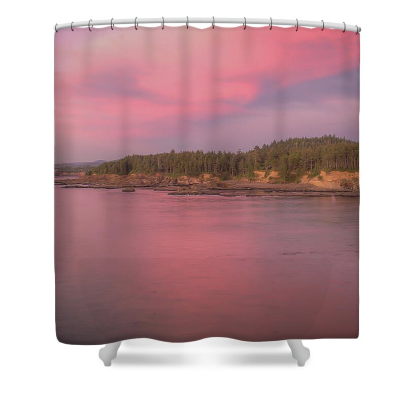 Boiler Bay Shower Curtain featuring the photograph Magical Evening 0667 by Kristina Rinell
