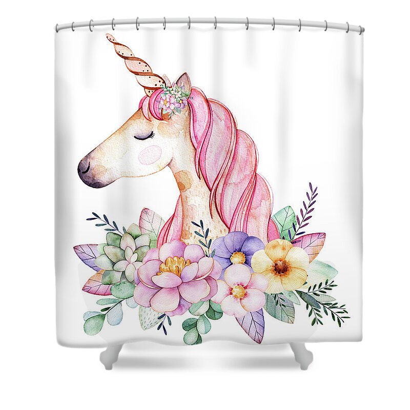 unicorn shower curtain liner