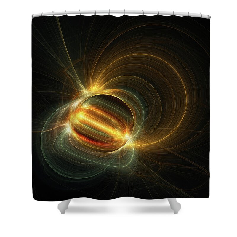 Magnetic Field Shower Curtain featuring the digital art Magnetic Field by Scott Norris
