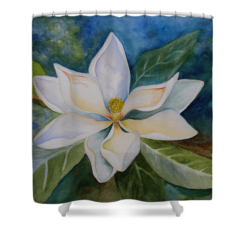 Magnolia Shower Curtain featuring the painting Magnolia by Kerri Ligatich
