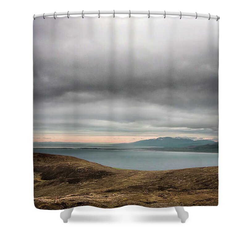 Maherees Shower Curtain featuring the photograph Maherees from Brandon Point by Mark Callanan