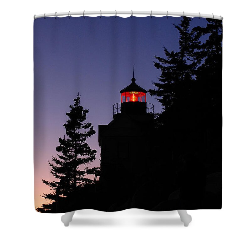 Acadia Lighthouse Shower Curtain featuring the photograph Maine Lighthouse by Juergen Roth