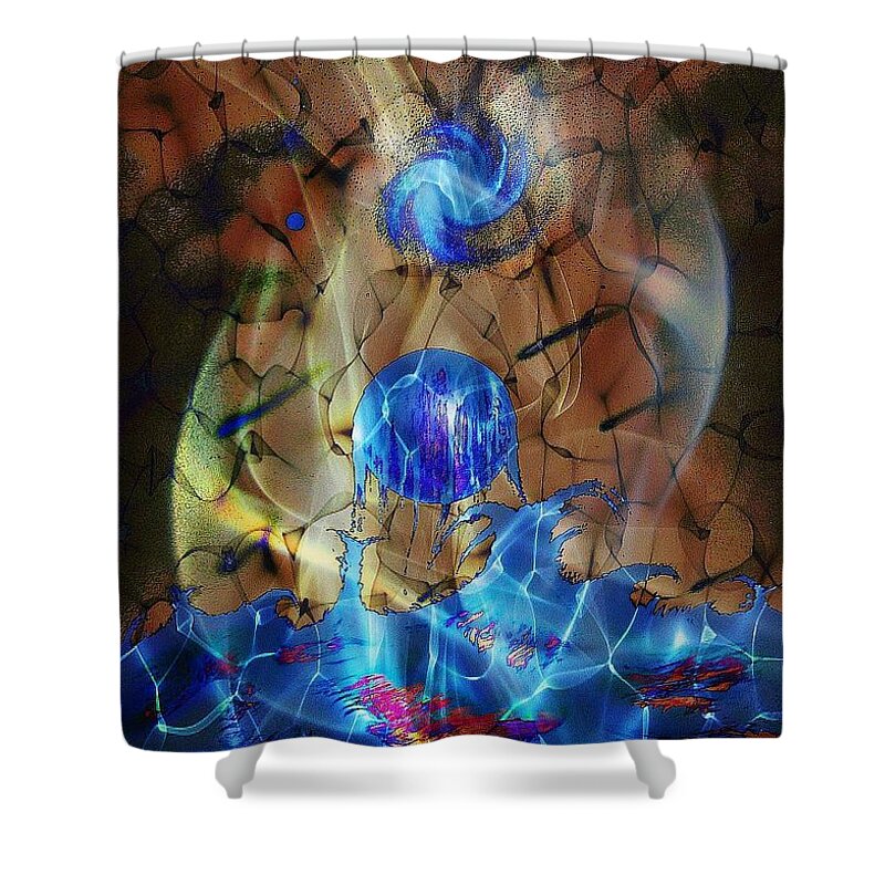 Planets Shower Curtain featuring the digital art Make your own Story by David Neace