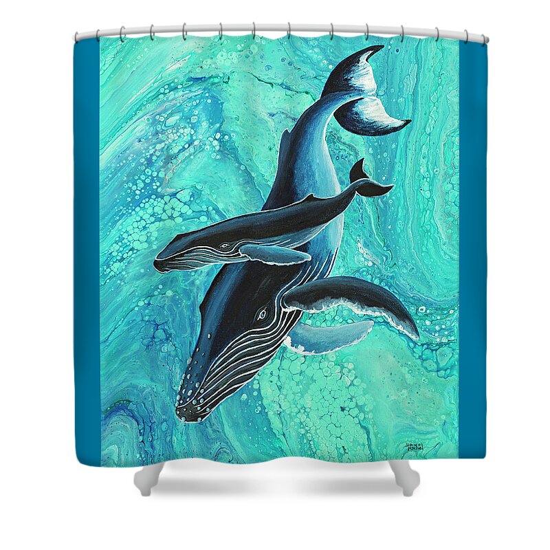 Sea Life Shower Curtain featuring the painting Makuwahine Aloha by Darice Machel McGuire