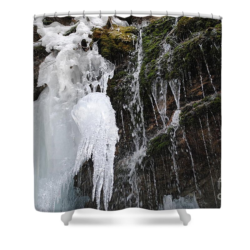Waterfall Shower Curtain featuring the photograph Maligne Canyon Winter 5 by Joshua Hogg
