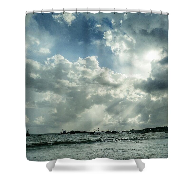 Seashore Shower Curtain featuring the photograph Malvan Sea Coast by Evan Dantas