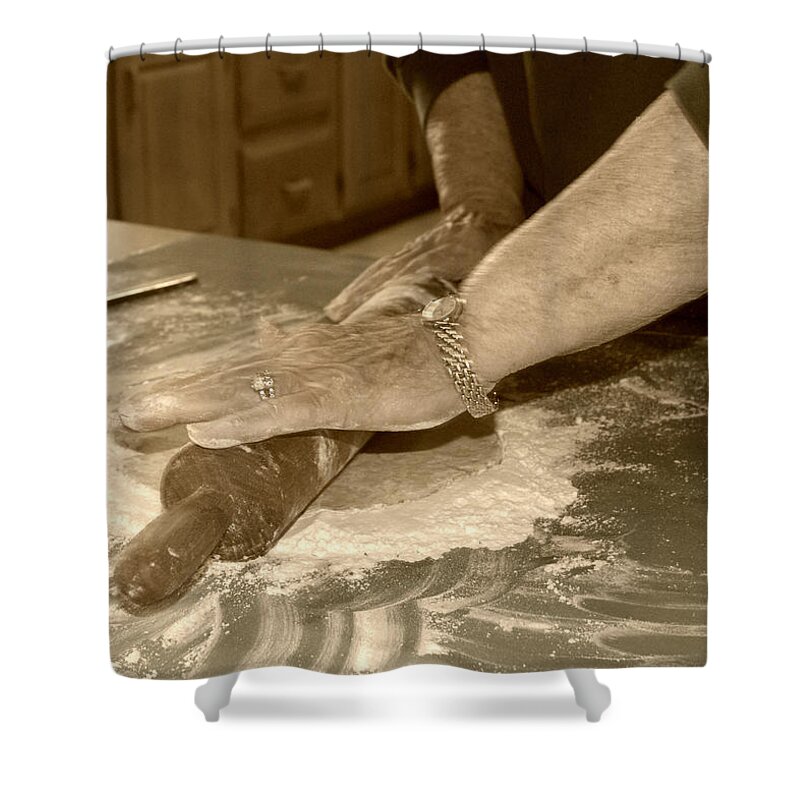 Hands Shower Curtain featuring the photograph Mama's Hands by Cricket Hackmann