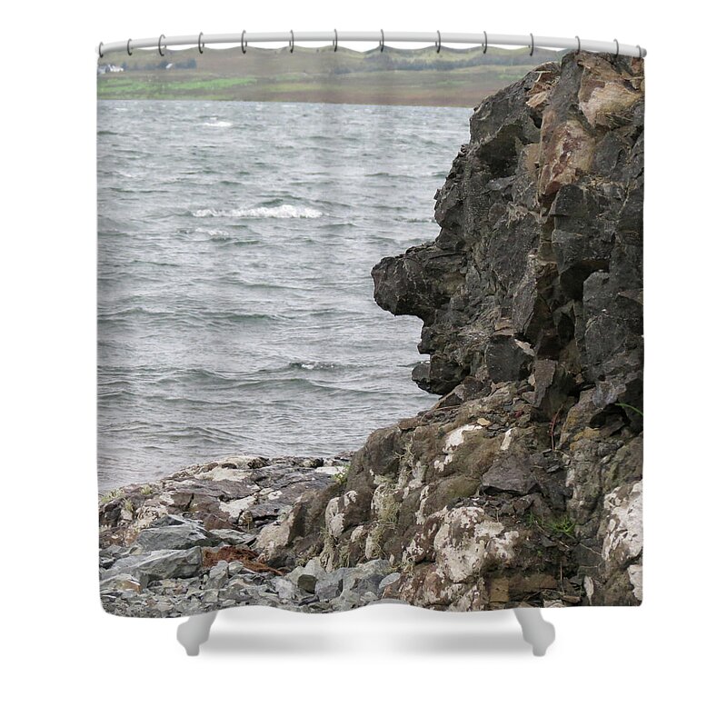 Scotland Shower Curtain featuring the photograph Man of the Stone by Azthet Photography
