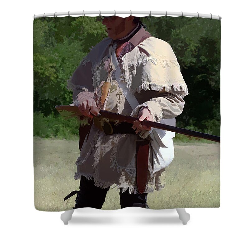 Man Shower Curtain featuring the photograph Man On A Civil Mission by Lesa Fine