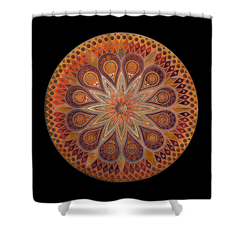 Mandala Shower Curtain featuring the digital art Mandala 14 by Terry Davis