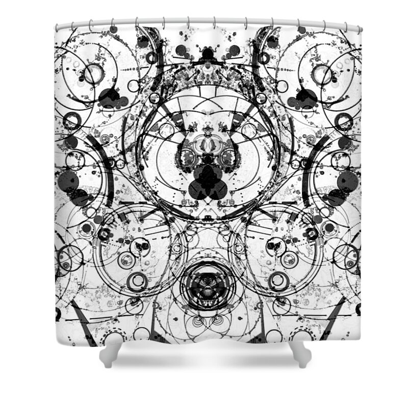 Mandala Shower Curtain featuring the digital art Mandala by Regina Valluzzi