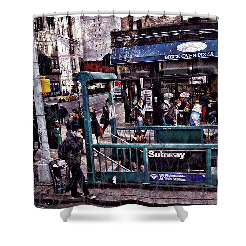 New York City Buildings Shower Curtain featuring the photograph Manhattan 14th Street by Joan Reese