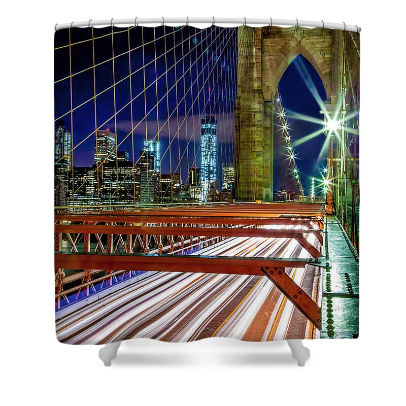 New York City Shower Curtain featuring the photograph Manhattan Gateway by Az Jackson