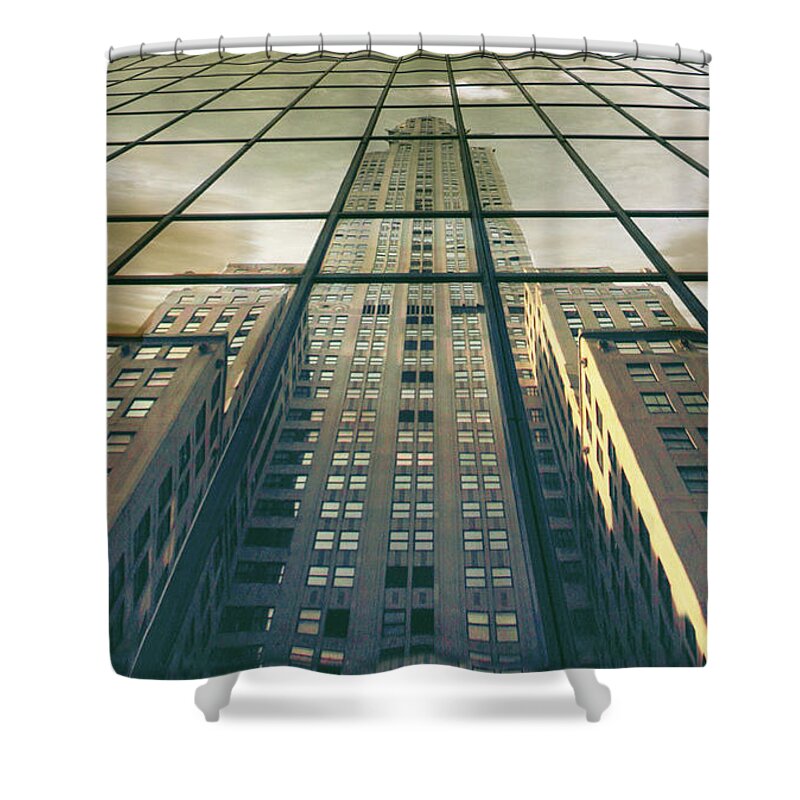 Manhattan Shower Curtain featuring the photograph Manhattan Reflected by Jessica Jenney