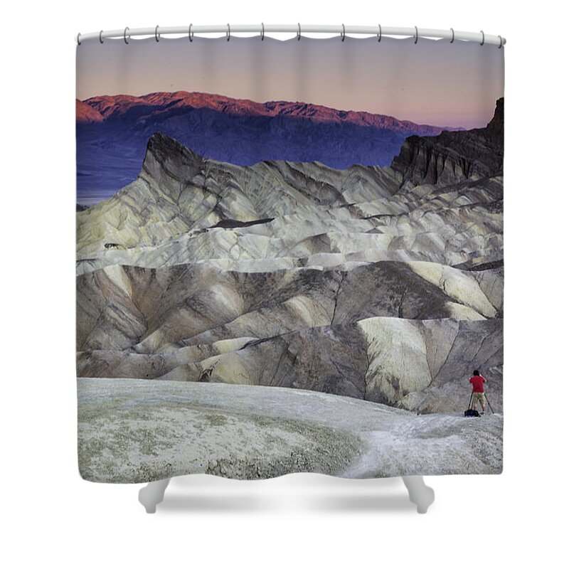 Desert Shower Curtain featuring the photograph Manly Beacon Peak by Fran Gallogly
