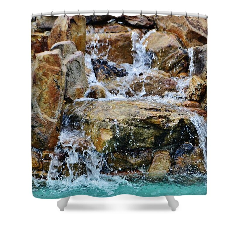 Water Shower Curtain featuring the photograph Manmade Waterfall II by Eileen Brymer