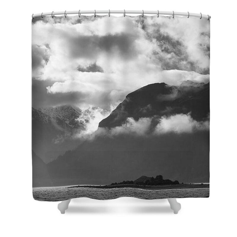 Alaska Shower Curtain featuring the photograph Many Moods of Pyramid Island by Michele Cornelius