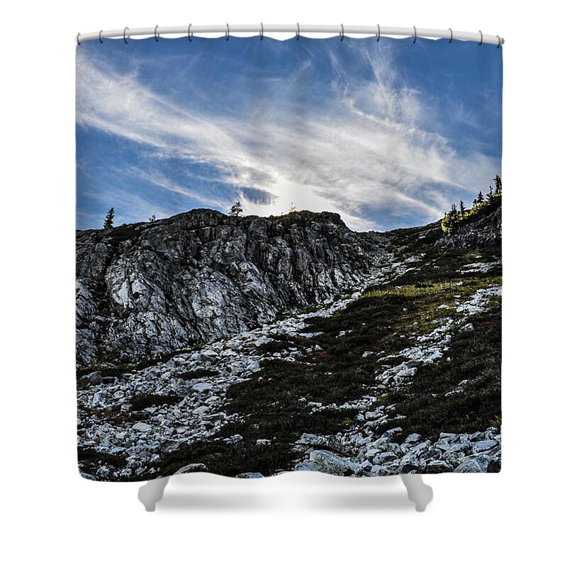 Footpath Shower Curtain featuring the photograph Maple Pass Loop Rocks by Pelo Blanco Photo