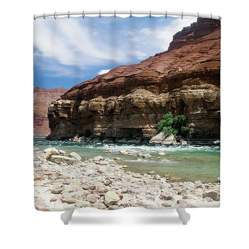 Ccolorado River Shower Curtain featuring the photograph Marble Canyon by Kathy McClure