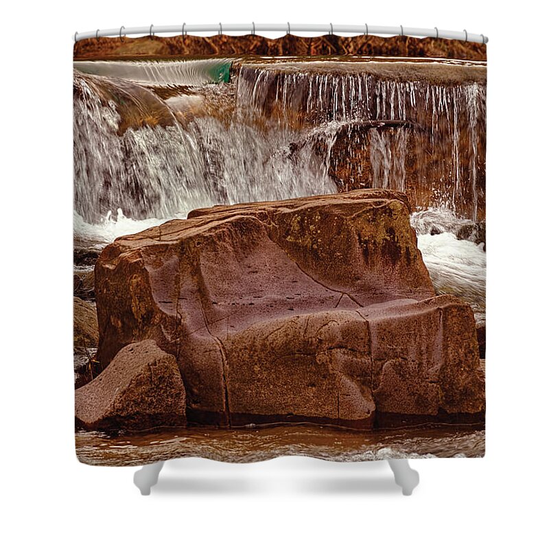 Water Shower Curtain featuring the photograph Marble Creek Shut-ins by Robert Charity