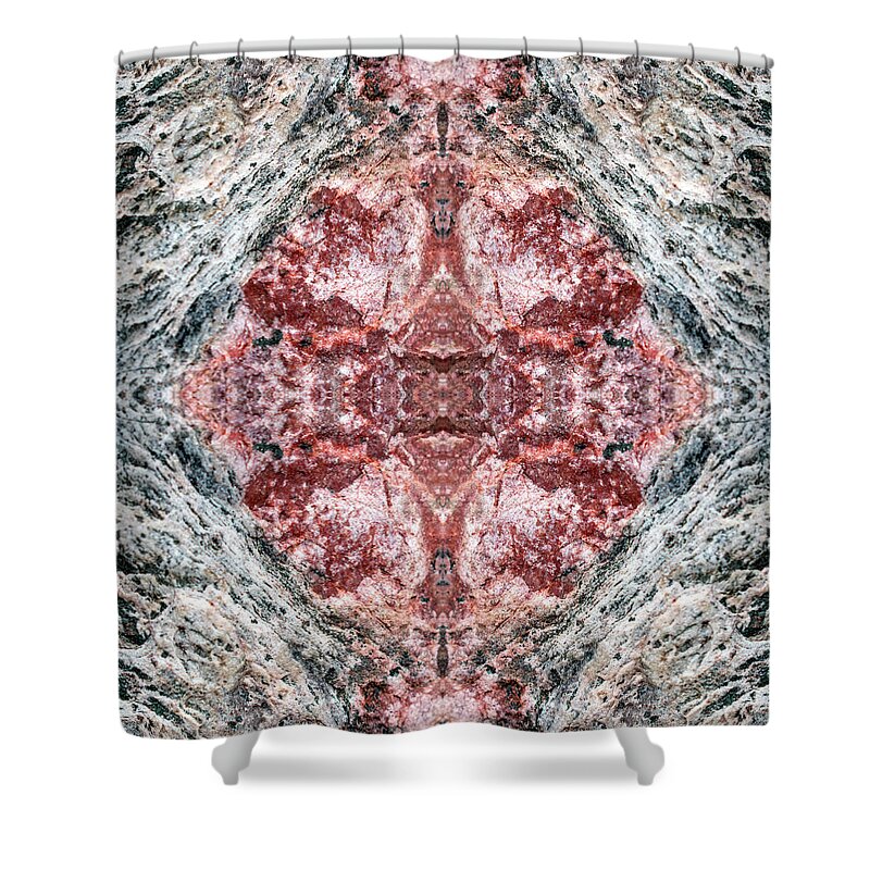 Marble Pattern Shower Curtain featuring the mixed media Marble Pattern by Christina Rollo