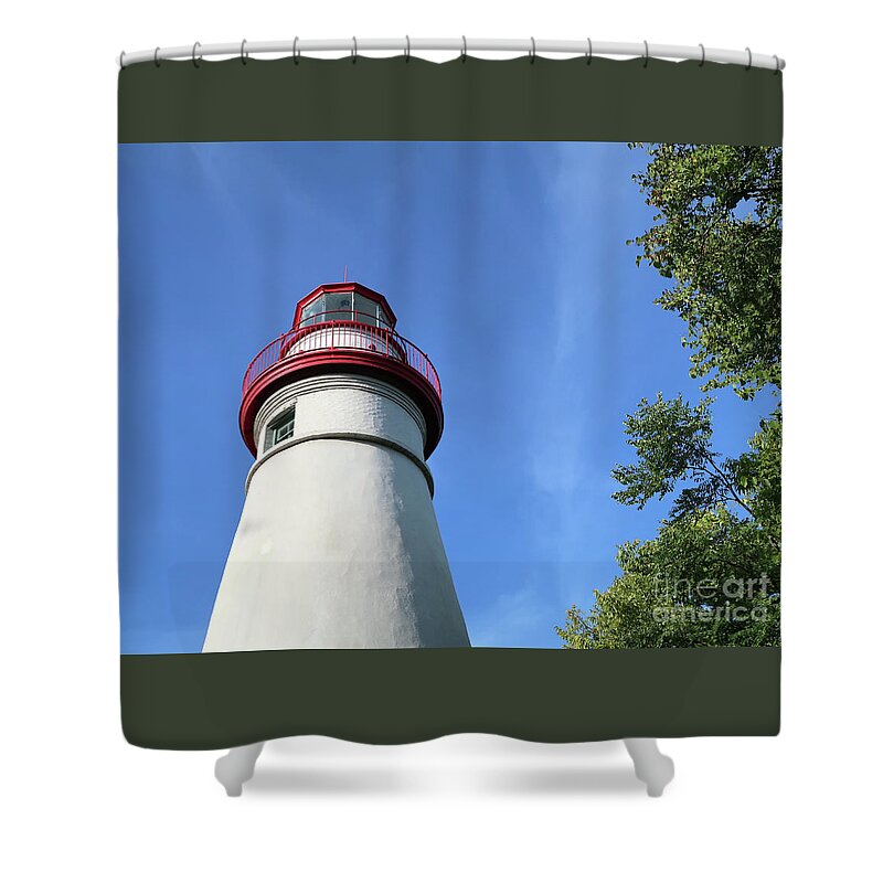 Lighthouse Shower Curtain featuring the photograph Marblehead Lighthouse in Ohio by Ann Horn