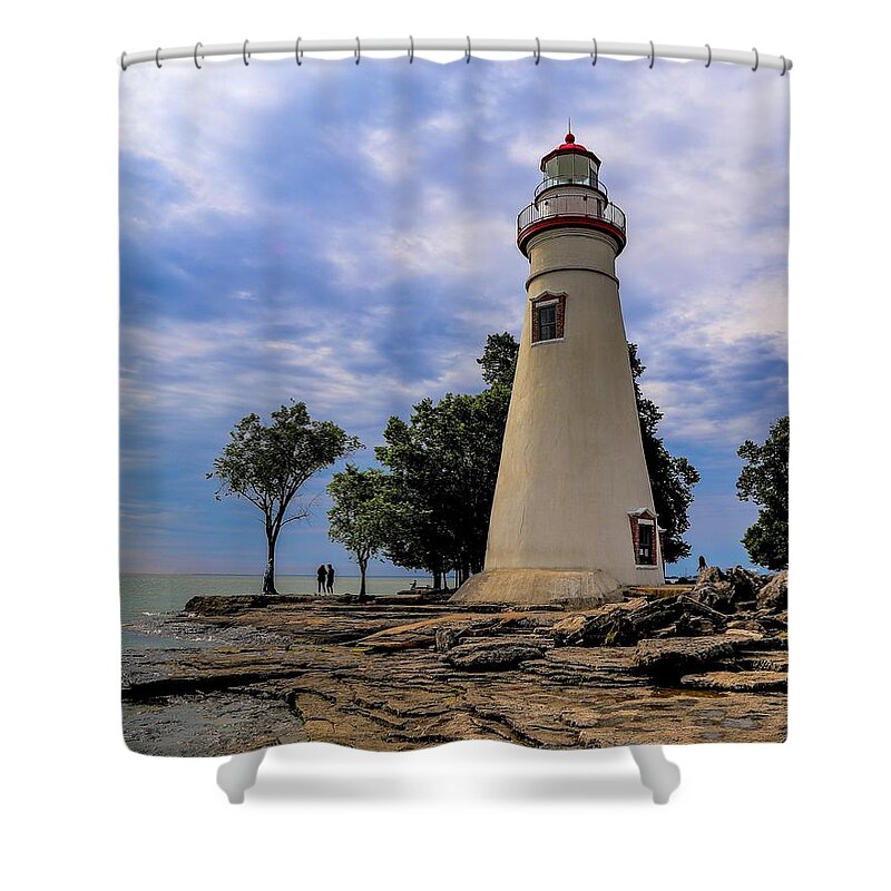 Lake Shower Curtain featuring the photograph Marblehead Lighthouse by Kevin Craft