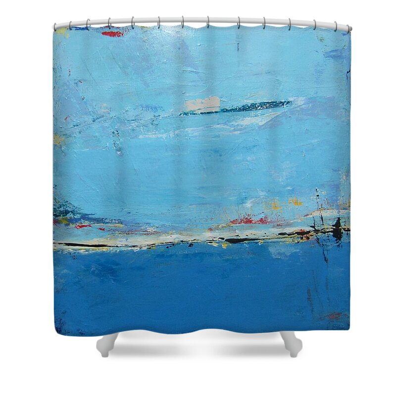 Art Shower Curtain featuring the painting Marcher vers moi by Francine Ethier