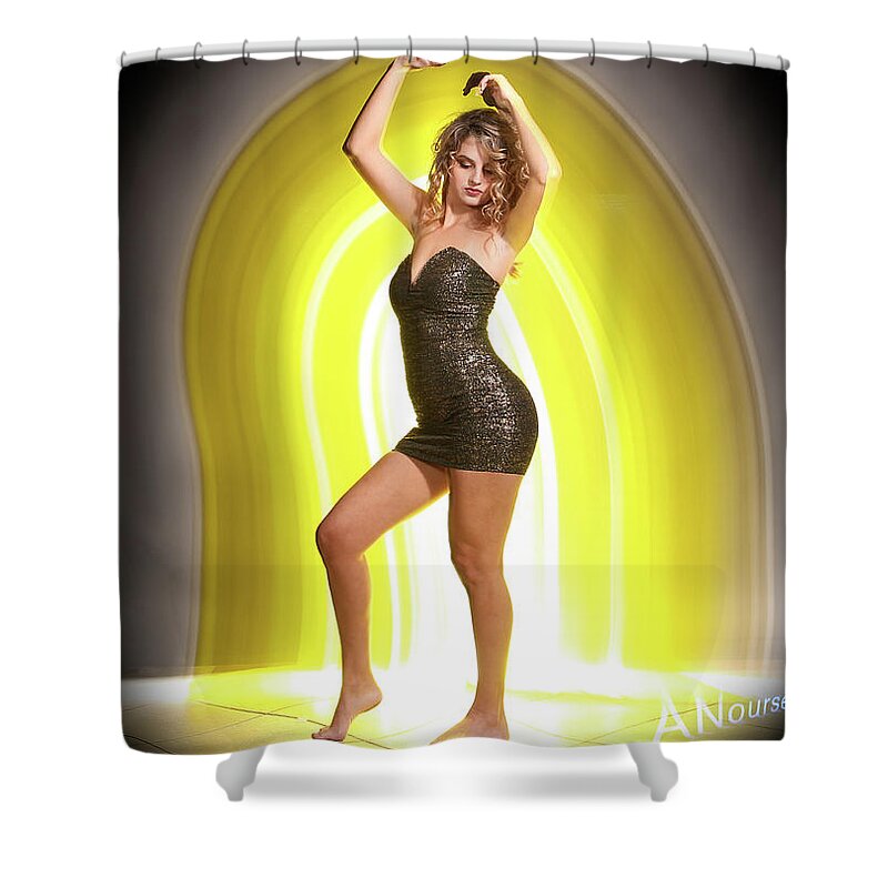 Lightpainting Shower Curtain featuring the photograph Maria Glow by Andrew Nourse