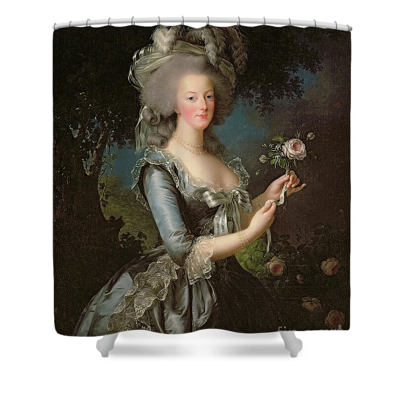 Marie Shower Curtain featuring the painting Marie Antoinette by Elisabeth Louise Vigee Lebrun