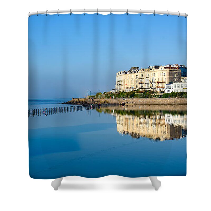 Weston Shower Curtain featuring the photograph Marine lake, Weston Super Mare by Colin Rayner