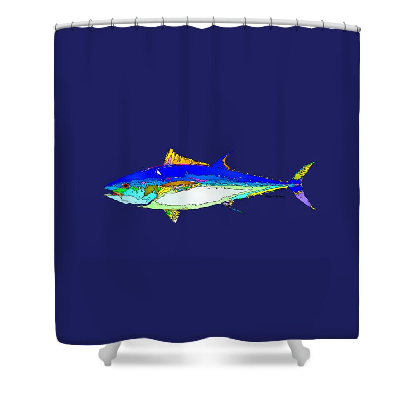 Fish Shower Curtain featuring the digital art Marine Life by Rafael Salazar