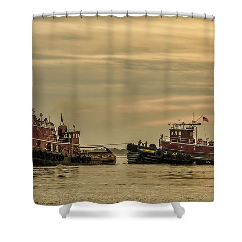 Tug Boat Shower Curtain featuring the photograph Maritime Tug Boats by Dale Powell