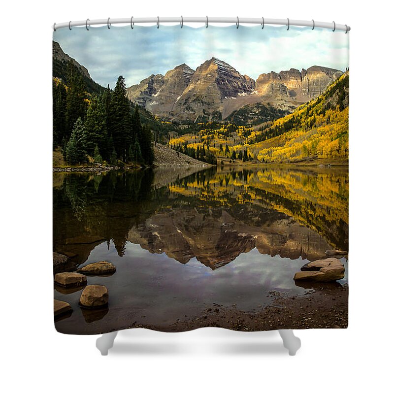 Maroon Bells Shower Curtain featuring the photograph Maroon Mornings by Ryan Smith