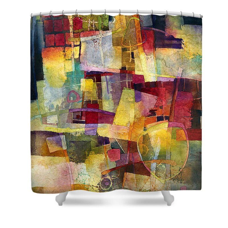 Maroon Shower Curtain featuring the painting Maroon Reverie by Hailey E Herrera