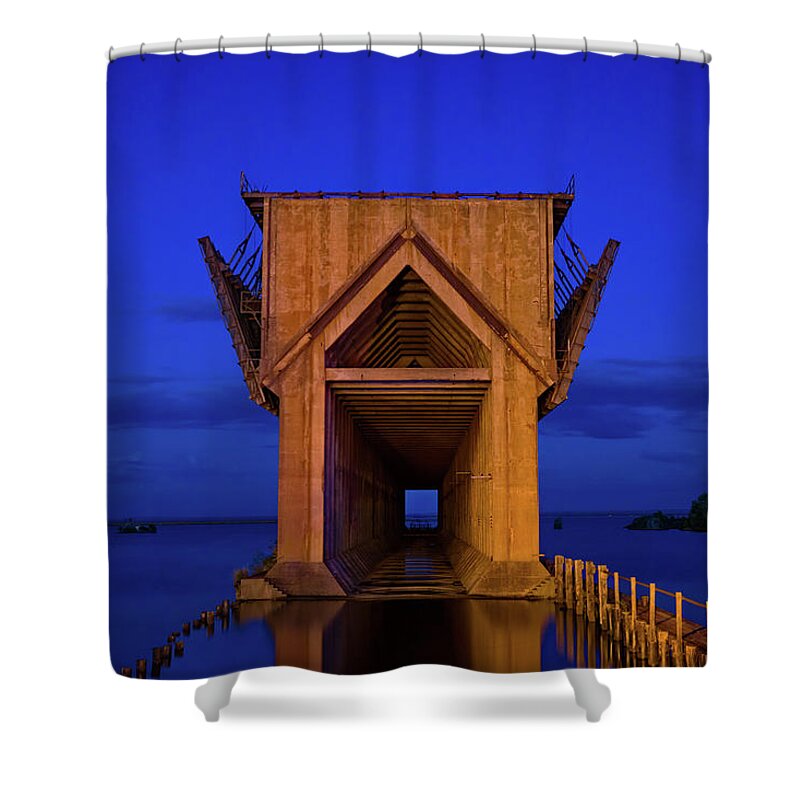 Dock Shower Curtain featuring the photograph Marquette Ore Dock by Steve L'Italien