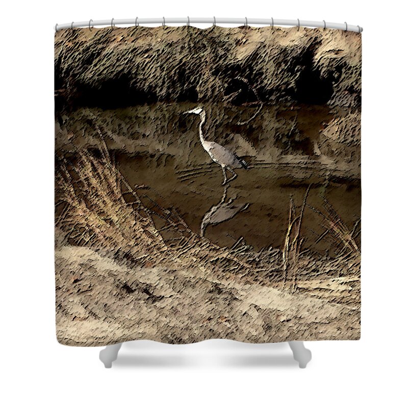 Wetland Shower Curtain featuring the photograph Marsh Bird by Mark Alesse