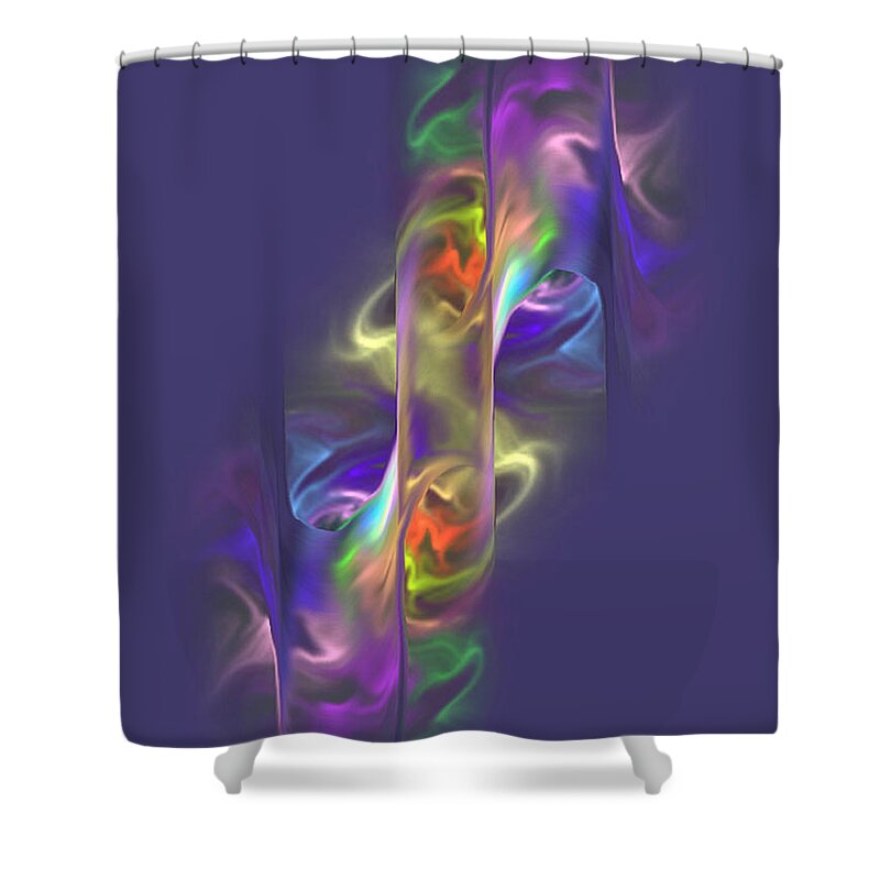 Party Shower Curtain featuring the digital art Masquerade - Prying eyes by Giada Rossi