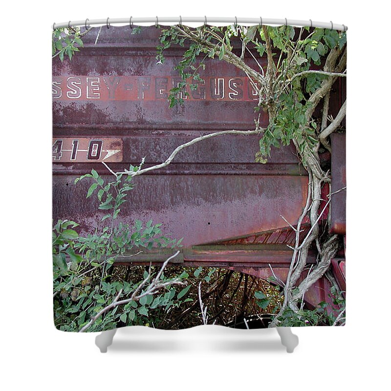 Massey Furguson Shower Curtain featuring the photograph Massey - Under Seige by DArcy Evans