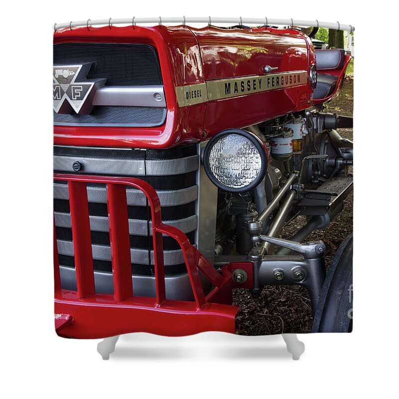 Tractor Shower Curtain featuring the photograph Massey Ferguson by Mike Eingle