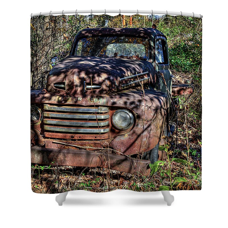 Truck Shower Curtain featuring the photograph Mater Two from Car Story by Jerry Gammon