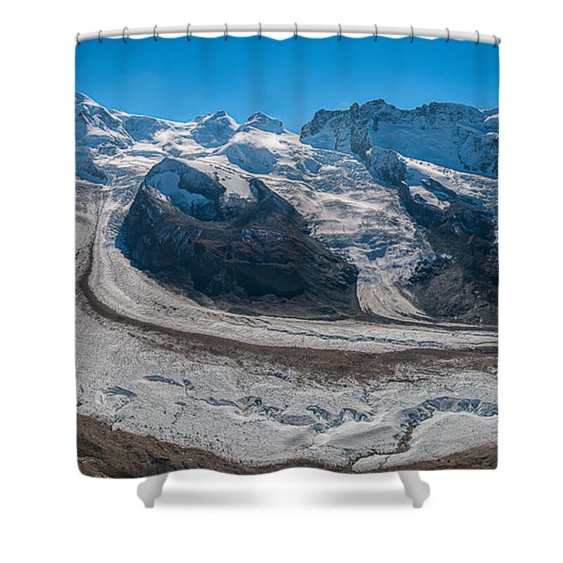 Breithorn Shower Curtain featuring the photograph Matterhorn Glacier Paradise by Brenda Jacobs