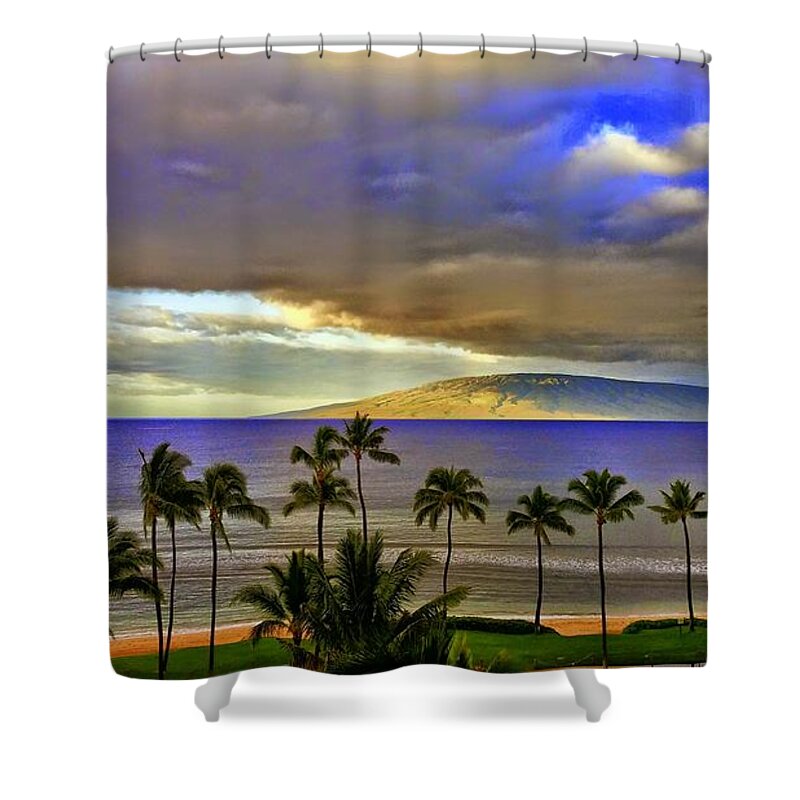 Maui Shower Curtain featuring the photograph Maui Sunset at Hyatt Residence Club by J R Yates