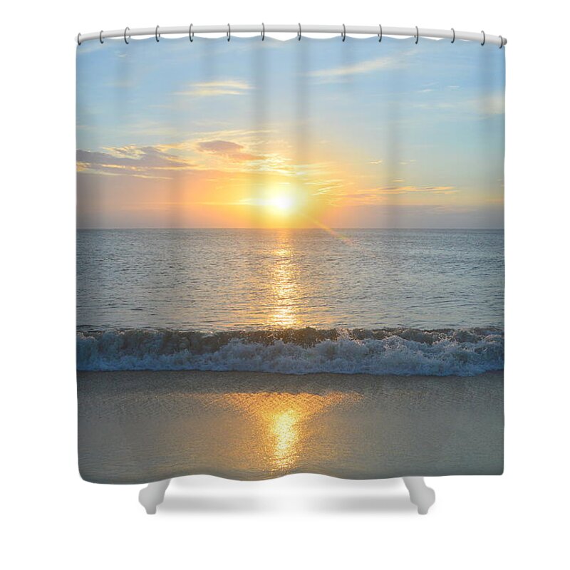 Obx Sunrise Shower Curtain featuring the photograph May 23 Sunrise by Barbara Ann Bell