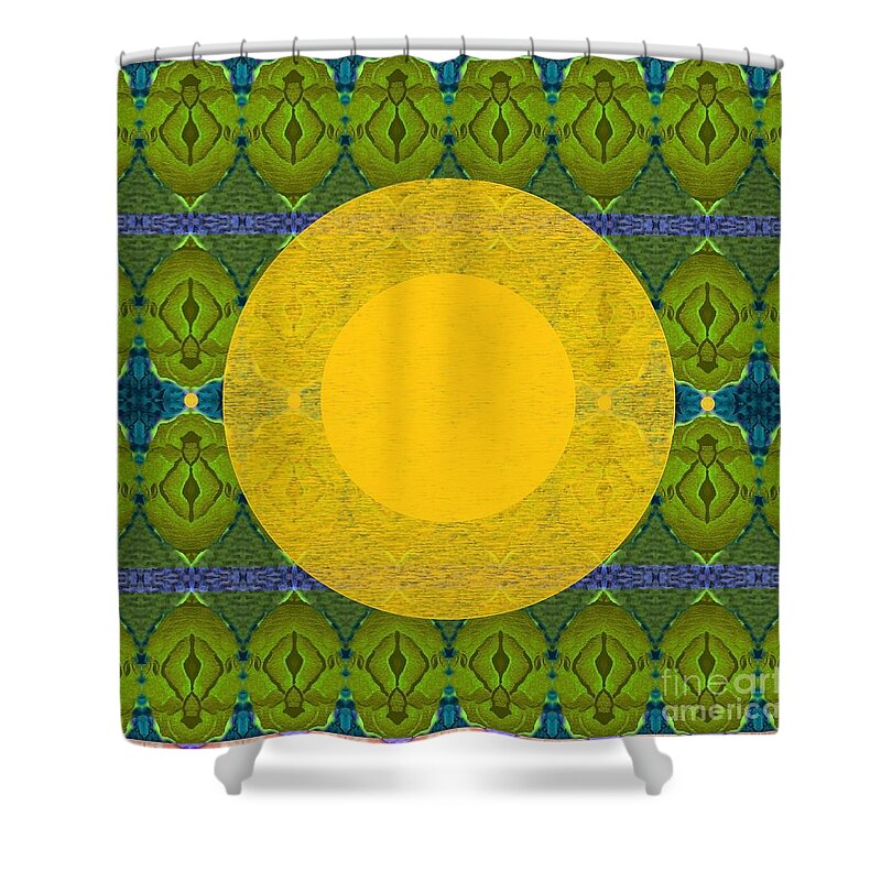 The Sun Shower Curtain featuring the digital art May Tomorrow Be Better For All by Helena Tiainen