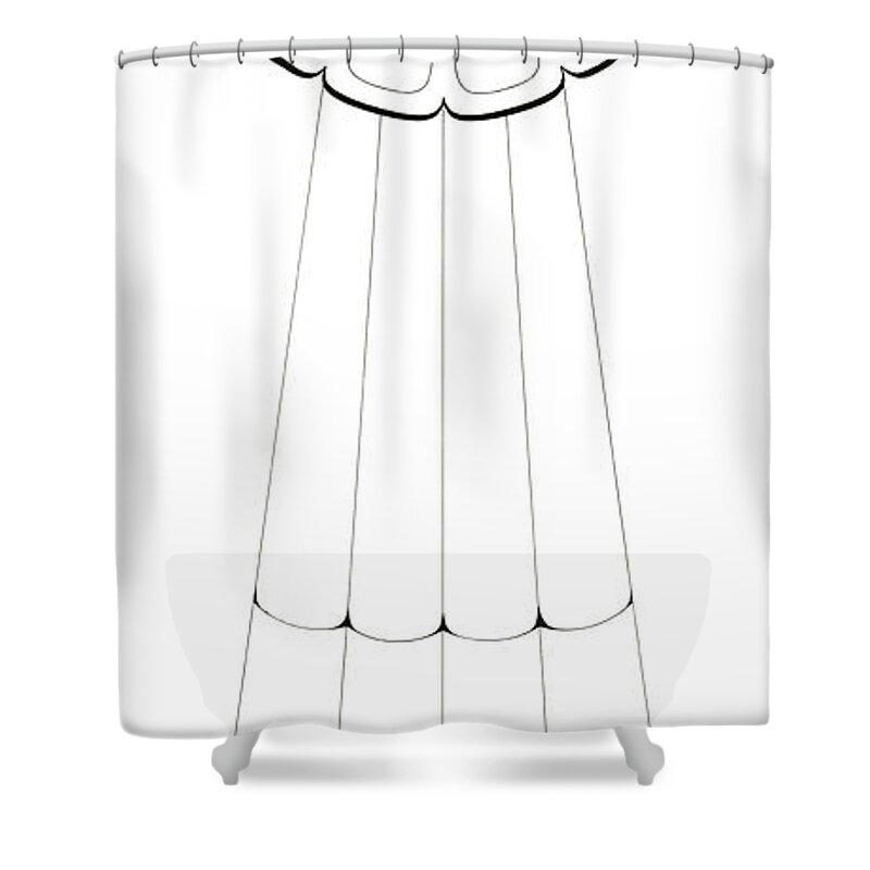 Drawing Shower Curtain featuring the drawing Mayan by Lee Santa
