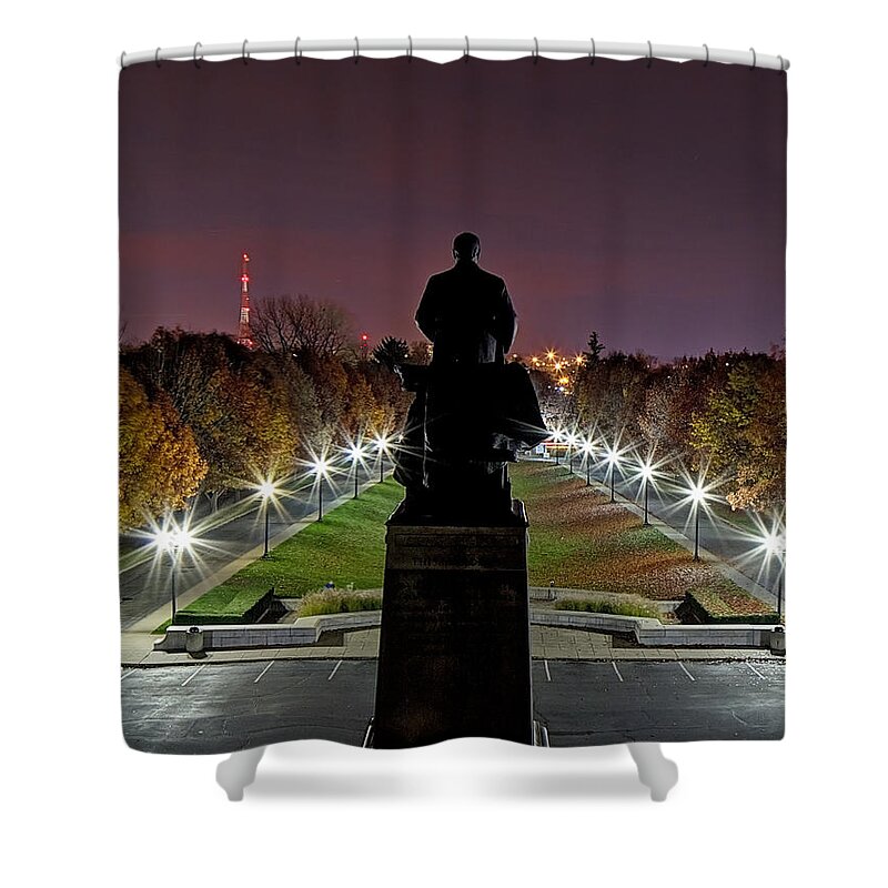 Mckinley Monument Shower Curtain featuring the photograph McKinley Monument by Deborah Penland