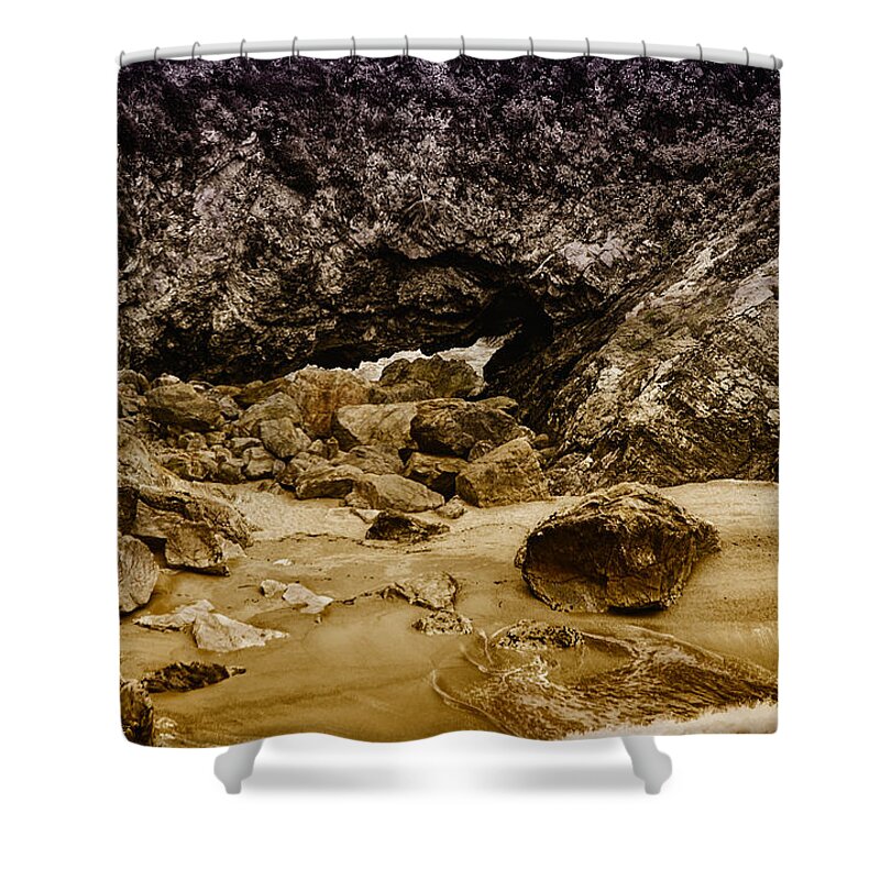 Landscape Shower Curtain featuring the photograph McWay Cove by Joseph Hollingsworth