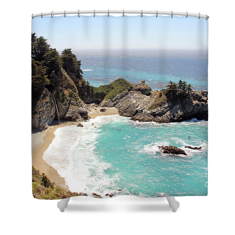 Mcway Falls Shower Curtain featuring the photograph McWay Falls 7348 by Jack Schultz